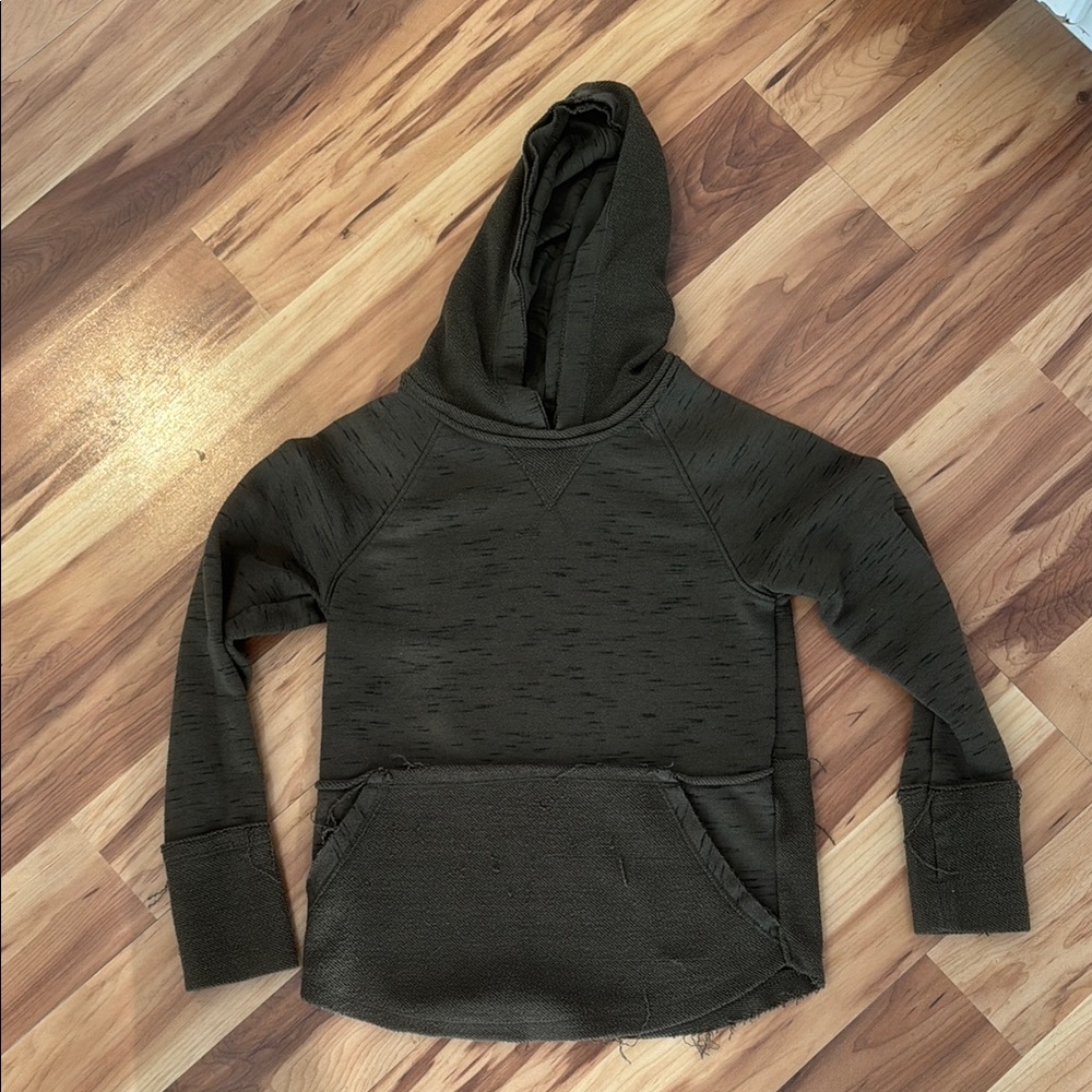 Olive Green Hooded Sweatshirt